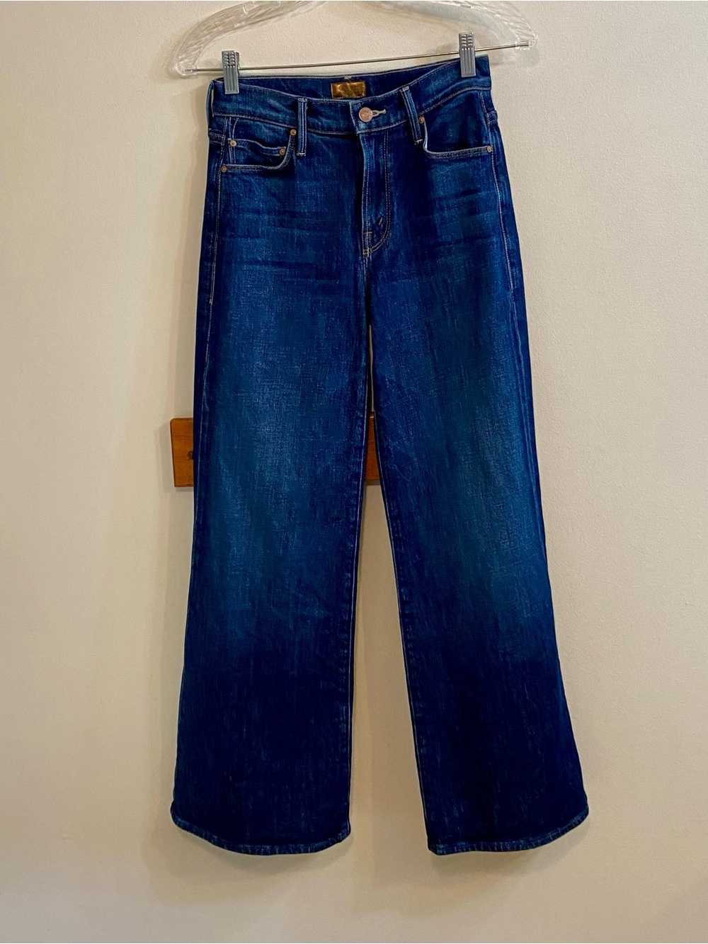 Mother The Twister Flood Clothing Optional Dark Wash Wide Leg Jeans Sz 23 - Picture 5 of 15